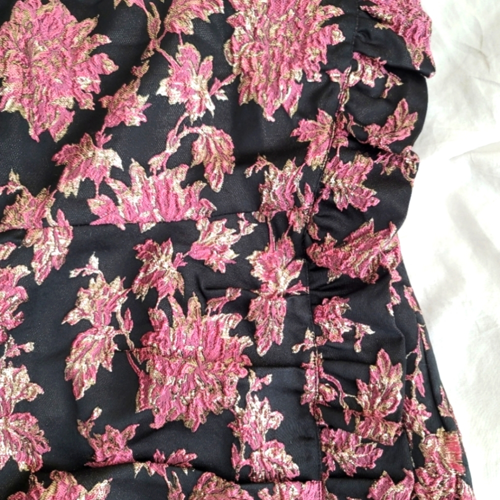 Floral Brocade Jacquard Cocktail Dress - For Love And Lemons - Picture 5 of 9